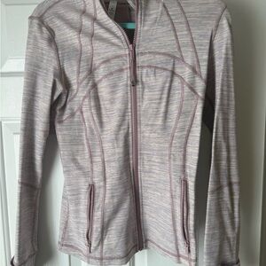 lululemon athletica Heathered Mauve Zip-Up Bomber Jacket